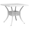 vidaXL Patio Table White 31.5"x31.5"x29.5" Cast Aluminum - 2 of 4