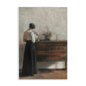 Stupell Industries Classic Woman In Dress Reading Wall Plaque Art - 1 of 4