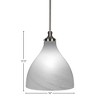 Toltec Lighting Juno 1 - Light Pendant in  Brushed Nickel with 16" White Marble Shade - 2 of 2