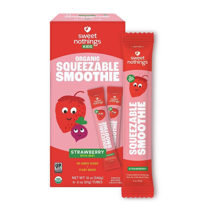 Sweet Nothings Strawberry Beet Kids&#39; Frozen Squeezable Smoothies - 6ct/12 fl oz, 4 of 9
