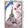 Trends International Reinders: Paris - Pink Eiffel Tower Framed Wall Poster Prints Barnwood Framed Version 22.375" x 34" - 3 of 4