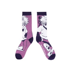 Hunter X Hunter Killua Zoldyck Purple Crew Socks - 1 of 3