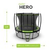 JumpFlex HERO 10 Foot Round Trampoline for Kids Outdoor Backyard Play Equipment Playset with Net Safety Enclosure and Ladder, Green/Black - 3 of 4