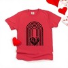 Simply Sage Market Women's Rainbow Be Mine Heart Distressed Short Sleeve Garment Dyed Tee - 3 of 4