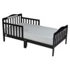 Acekool Toddler Bed, Espresso Solid Wood Kids Bed with Dual Guard Rails for Ages 6 and Up - 2 of 4
