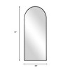 VYNXARIA 57"x20" Black Arched Full-Length Mirror - Wall-Mountable or Freestanding - 3 of 4