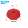Unique Bargains Smooth Lentil Focal Cute Silicone Beads for Jewelry Making 100 Pcs 0.47" Red - 3 of 4