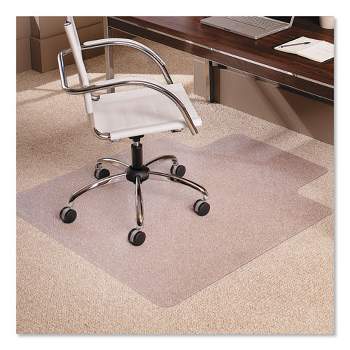 ES Robbins EverLife Moderate Use Chair Mat for Low Pile Carpet, Rectangular with Lip, 45 x 53, Clear