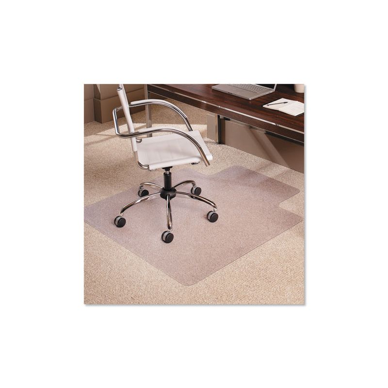 ES Robbins EverLife Moderate Use Chair Mat for Low Pile Carpet, Rectangular with Lip, 45 x 53, Clear, 1 of 8