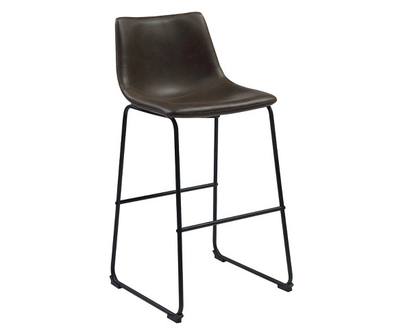 28.5" Private Reserves Set of 2 Bar Stool Two Tone Brown