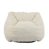 36" Bean Bag Chair with Faux Fur Corduroy and Armchair Backrest,Comfy Foam Seat for Dorm or Small Apartment-The Pop Home - 2 of 4