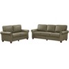 PU Leather Sofa with Nailhead Trim, Rolled Arms, and Rubber Wood Legs – Classic Upholstered Sofa Couch for Living Room - HABITRIO - 2 of 4