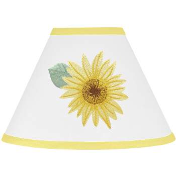 Sweet Jojo Designs Gender Neutral Unisex Empire Lamp Shade 4in.x7in.x10in. Sunflower Yellow and White