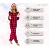 Silver Lilly Slim Fit Women's Buffalo Plaid One Piece Pajama Union Suit with Sherpa Trim - image 4 of 4