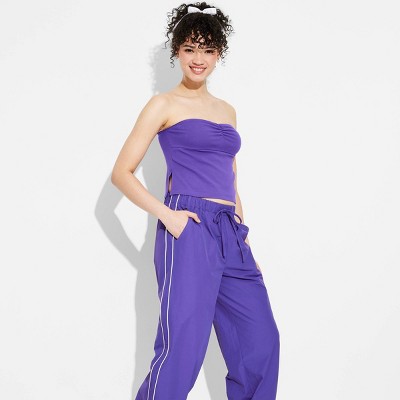 PURPLE RIBBED TOP T10