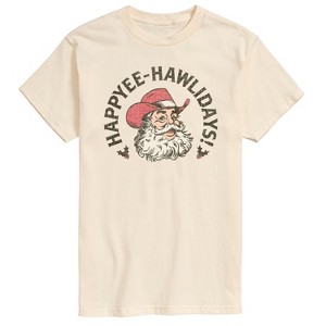 Men's - Instant Message - Happyee Hawlidays Short Sleeve Graphic T-Shirt - 1 of 4
