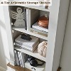 SinCiDo 72" Tall Farmhouse Storage Bookcase, 4-Tier Open Adjustable Shelves & 2 Doors, Wooden Bookshelf Organizer for Home Office - 3 of 4