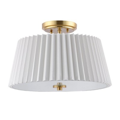 Larlon 3 Light 16 Flush Mount - Brass Gold/white - Safavieh : Target