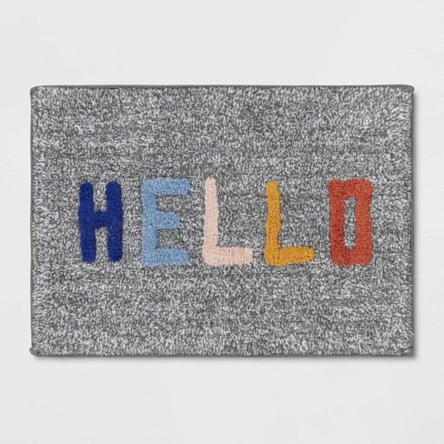 Hello Bath Rug Gray Room Essentials Target