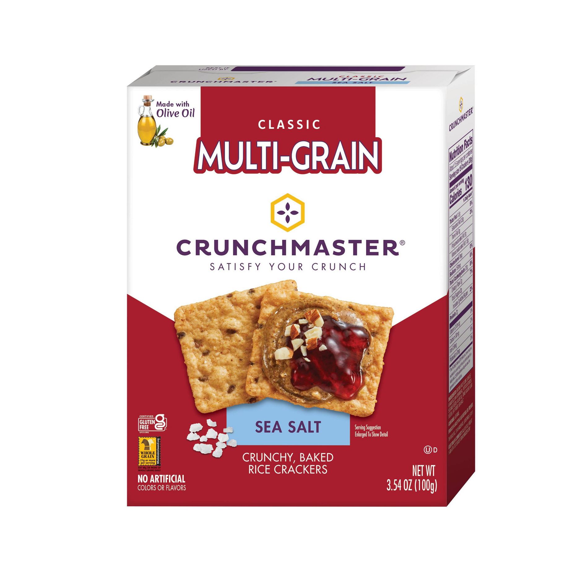 Crunchmaster Crackers Multi-Grain Sea Salt - 3.54oz