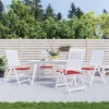 vidaXL Outdoor Living Space Garden Chair Cushions, Set of 4, Durable Oxford Fabric, 19.7"x19.7"x1.2", Cozy Foam Fiber Filling, Vibrant Red - 2 of 4