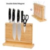 LunaLulinlk Magnetic Knife Block Double side Knives Holder Bamboo Knife Stand for Kitchen Cutlery Display Rack and Organizer,12 inch - 3 of 4
