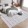 Striped Machine Washable Area Rug 9x12 Large Area Rug Stain Resistant Carpet Contemporary Carpet Non Slip Low Pile Soft Folding Floor Cover - 2 of 4