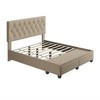 Henley Linen Tufted Upholstered Platform Bed with Storage Drawers - Eco Dream - image 4 of 4