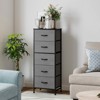 MAYEERTY Tall Dresser Fabric Storage Tower Wooden Top for Kid Room Closet Entryway Nursery - 4 of 4