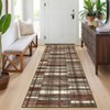 Modern Striped Machine Washable Runner Rug Soft Throw Carpet Stain Resistant Carpet with Non-Slip Backing - 2 of 4