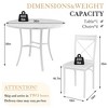 VECELO 5-Piece Dining Table Set for 4, Faux Marble Dinette with 4 Chairs for Kitchen, Small Space, Black/White - 3 of 4