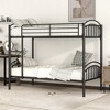 NicBex Twin Over Twin Detachable Bunk Bed with Guardrail & Stairs,Metal Bed Frame for Kids Room,Bedroom - 3 of 4