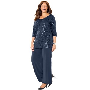 Catherines Women's Plus Size Allover Sequin Tunic - 1 of 4