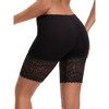 INSPIRE CHIC Women's Wide Lace Trim Slip Shorts Lightweight Comfort Thigh Slimmers - 2 of 4