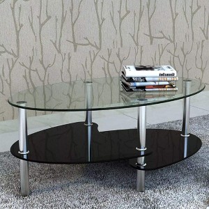 vidaXL Coffee Table with Exclusive Design Black - 1 of 4