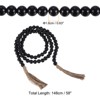 Unique Bargains Natural Wood Bead Garland with Tassels for Tiered Wall Hanging Decor 1 Set - 2 of 4