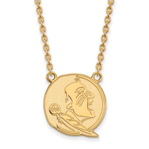 Black Bow Jewelry 14k Yellow Gold Florida State Seminoles NCAA Necklace 18 Inch - 1 of 4