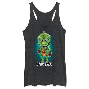 Women's Star Trek: The Original Series Cartoon Gorn Alien Racerback Tank Top - 1 of 4