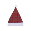 Unique Bargains Christmas Hat Checkered Christmas Hat Polyester Non-woven Fabric Red 11.42"x15.75" 1 Pc - 4 of 4