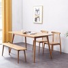 CAVINAS Modern Dining Chairs, Natural Oak Wood for Dining Bench Table Bench for Living Room - 4 of 4