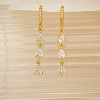 Gold Earrings for Women Trendy, Simple Dainty 14K Gold Plated Paperclip Square Chain Link Dangle Pin Stud Huggie Earrings Lightweight - 3 of 4
