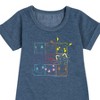 - Pokémon - Pokémon Grid Graphic Short Sleeve Fleece Dress - 2 of 4