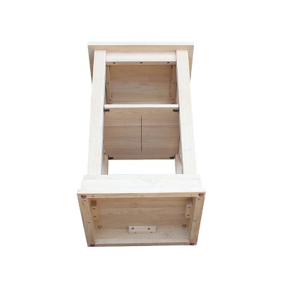 White Rubberwood Classic Accent Table with Shelves