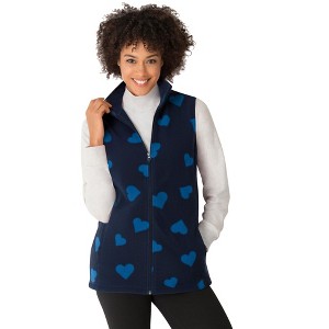 Woman Within Zip-Front Microfleece Vest - 1 of 4
