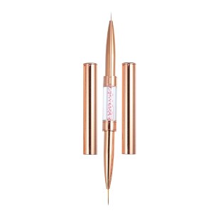 Unique Bargains Nail Art Liner Brushes Nails Gel Polish Painting Nail Art Design Liner Brush Pen Set Nail Dotting Painting Drawing Pen Rose Gold Tone - 1 of 4