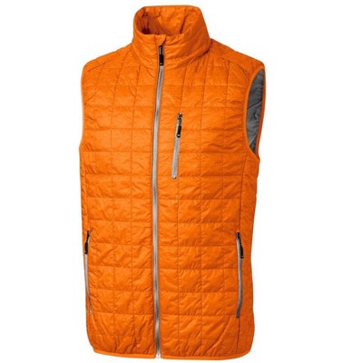 orange quilted vest