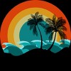 Men's Design By Humans vintage circle sunset By punsalan T-Shirt - 2 of 2