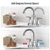 Whizmax Bathroom Faucets for Sink 3 Hole, 4 inch Centerset Brushed Nickel Bathroom Sink Faucet with Pop-up Drain and 2 Supply Hoses - 2 of 4