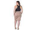 Plus Size Elastic Waistband Knee Length Skirt - 2 of 4