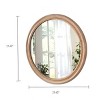 TopComfy Makeup Mirrors Round Framed Wall Mirror Room Mirror Decorative Mirror Natural Wooden Circle Mirror for Bathroom, Beige, 26.77"*26.77"*2.95" - 4 of 4